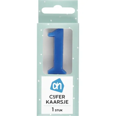 AH Kaars cijfer 1 kleur