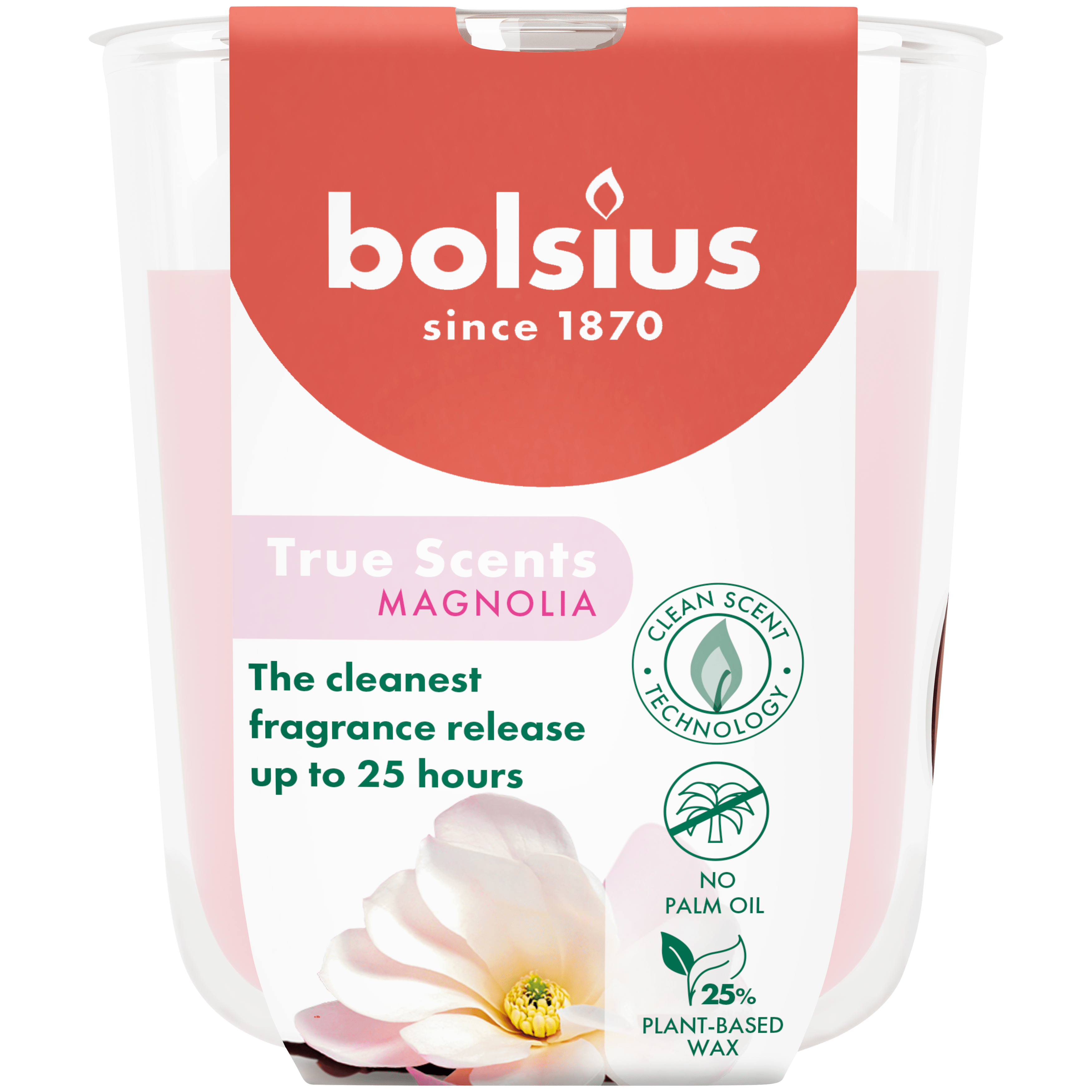 Bolsius True scents geurglas magnolia 8cm