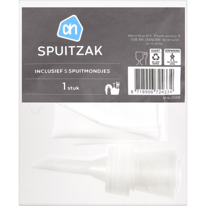 AH Spuitzak met 5 kunststofmondjes