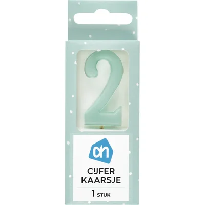 AH Kaars cijfer 2 kleur
