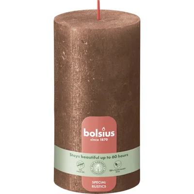 Bolsius Rustieke kaars 13cm koper