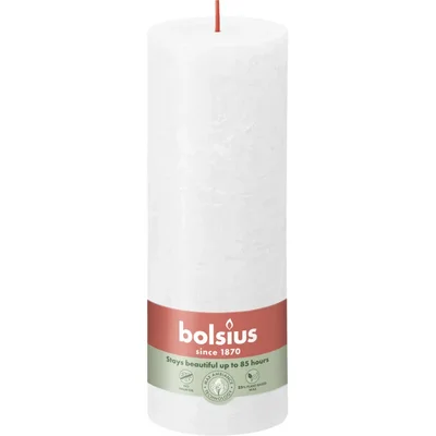 Bolsius Rustieke kaars wit 19cm