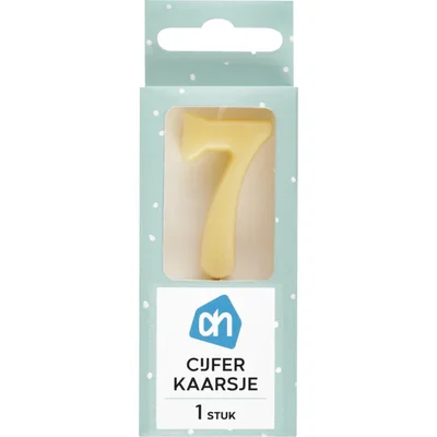 AH Kaars cijfer 7 kleur