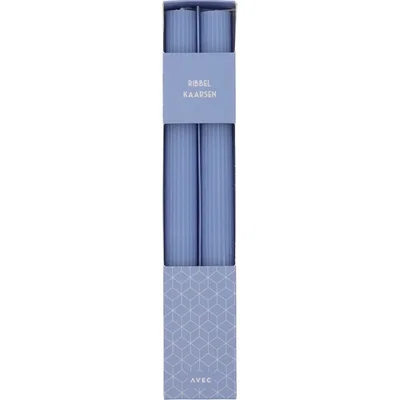 Avec Dinerkaars ribbel blauw
