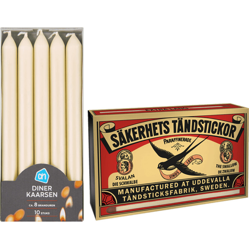 AH Dinerkaars ivoor en lucifers pakket