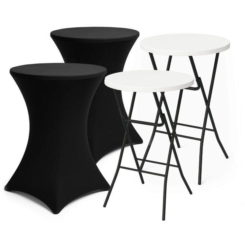 Brixy Statafel met rok wit 2 stuks