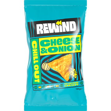 Rewind Cheese & Onion Thin and Crispy Corn Chips 160 g