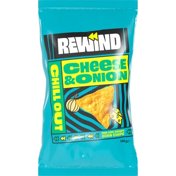 Rewind Cheese & Onion Thin and Crispy Corn Chips 160 g