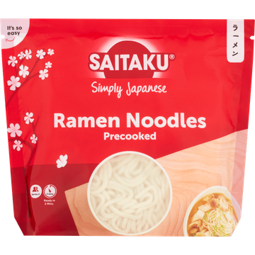 Saitaku Simply Japanese Ramen Noodles Precooked 2 x 150 g