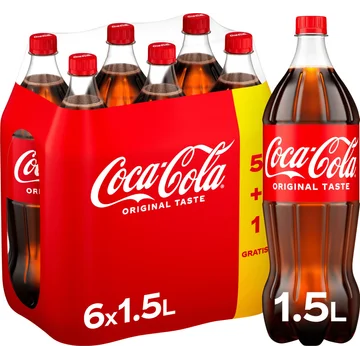 Coca-Cola Original Taste 5+1 Gratis PET Fles 6 x 1,5 L