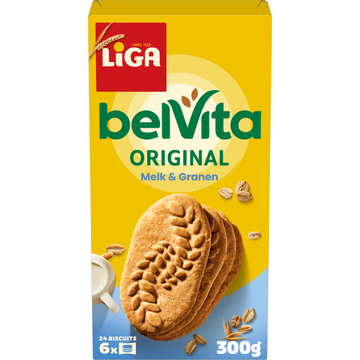 Liga belVita Plain Melk & Granen 6x4 biscuits 300 g