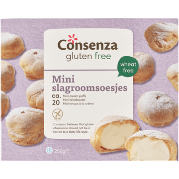 Consenza Gluten Free Mini Slagroomsoesjes 250 g