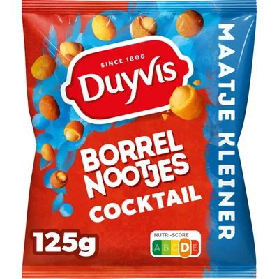 Duyvis Borrelnootjes Cocktail Pinda Noten 125 gr