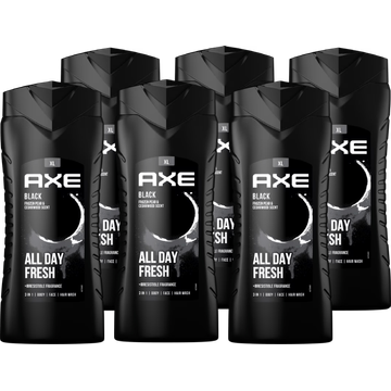 AXE 3-in-1 Douchegel Black 400 ml x 6 stuks