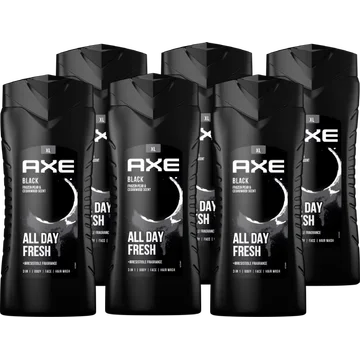 AXE 3-in-1 Douchegel Black 400 ml x 6 stuks