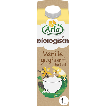 Arla Biologisch Vanille Yoghurt Halfvol 1 L
