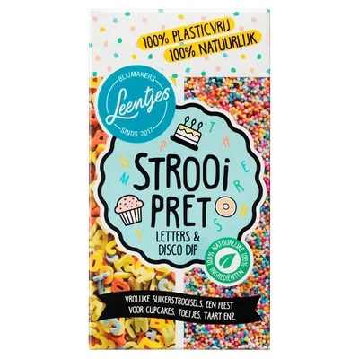 Leentjes Strooi Pret Letters & Disco Dip 120 g