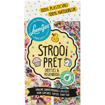 Leentjes Strooi Pret Diertjes & Regenboog 120 g