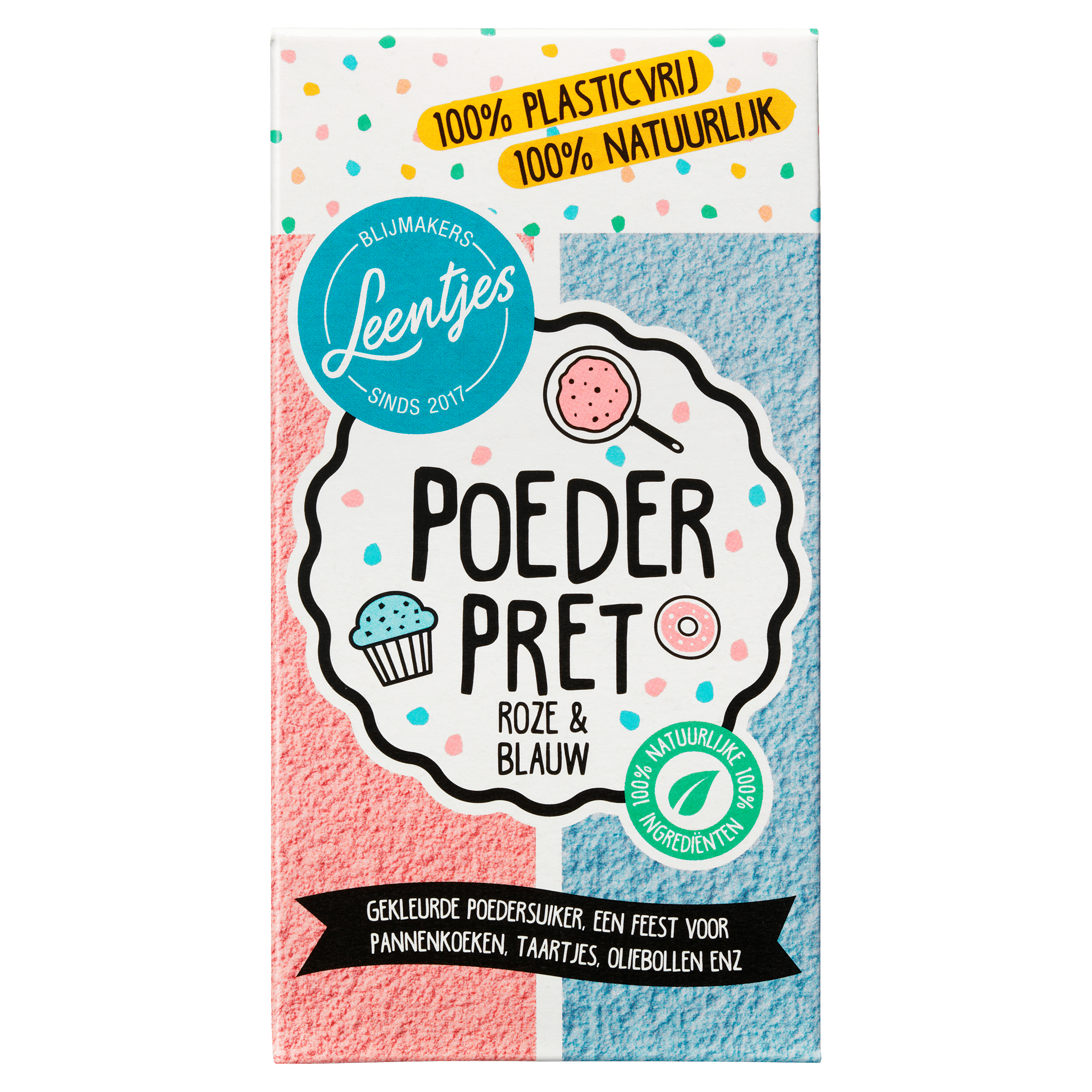 Leentjes Poeder Pret Roze & Blauw 120 g