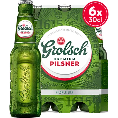 Grolsch - Pils - Fles - 6 x 300ML