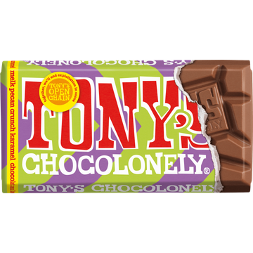 Tony's Chocolonely Reep melk pecan crunch karamel