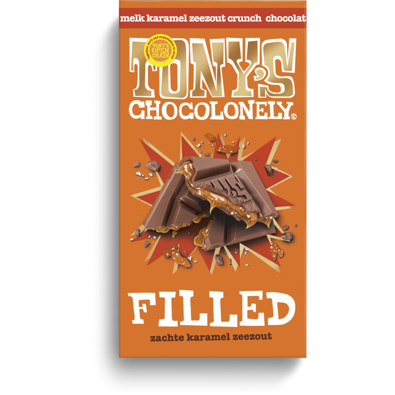 Tony's Chocolonely Filled melk karamel zeezout crunch