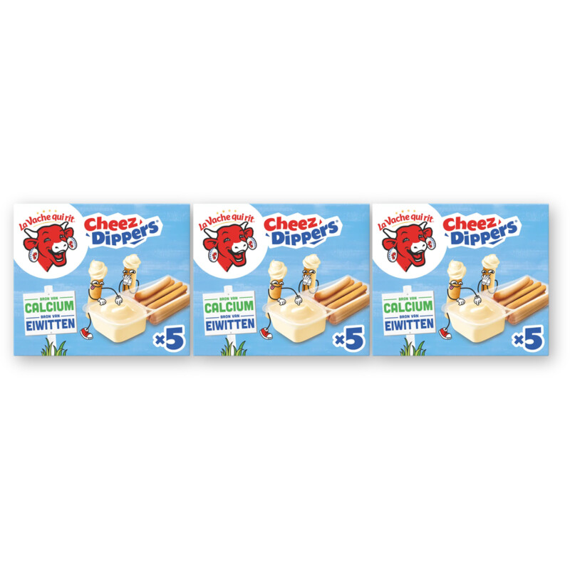 La Vache Qui Rit Cheez dippers smeerkaas 3-pack
