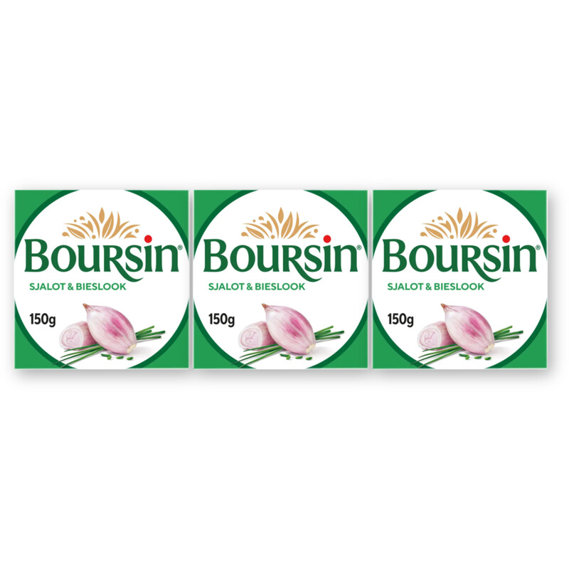 Boursin Sjalot & bieslook 3-pack
