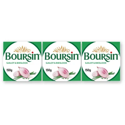 Boursin Sjalot & bieslook 3-pack