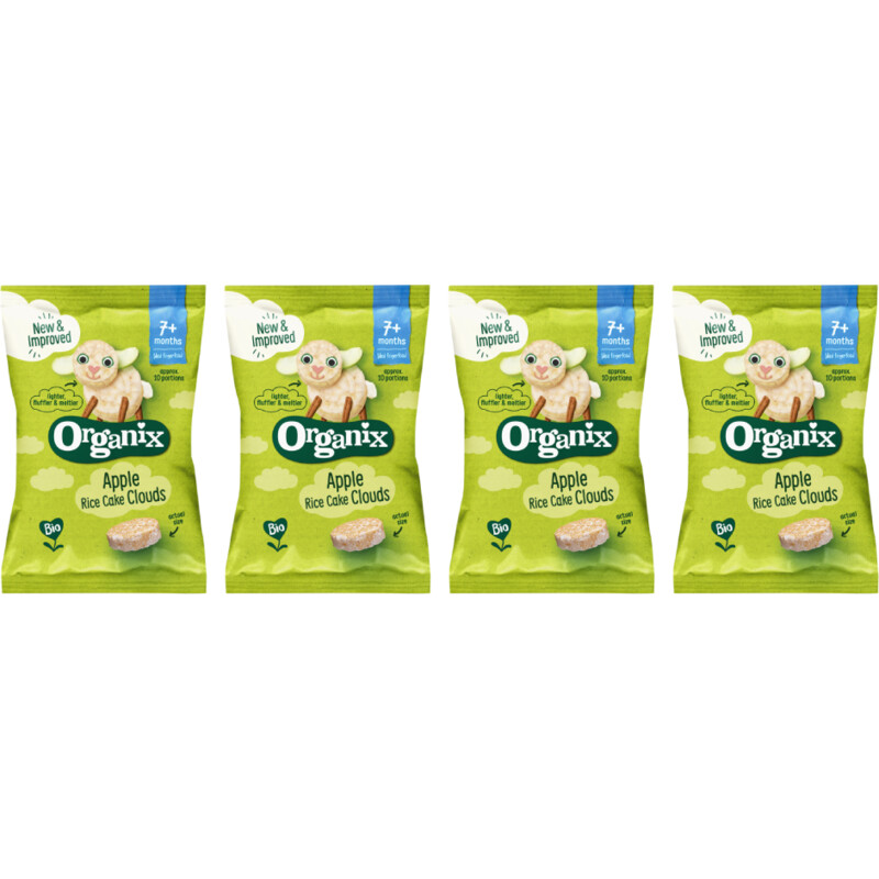 Organix Apple rice cake clouds 7m+ 4-pack
