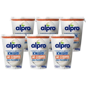 Alpro Plantaardige Variatie Op Kwark Zonder Suikers 6 x 400g