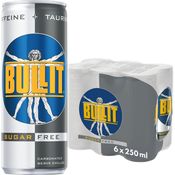 Bullit Sugar Free 6 x 250 ml