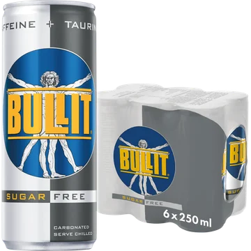 Bullit Sugar Free 6 x 250 ml