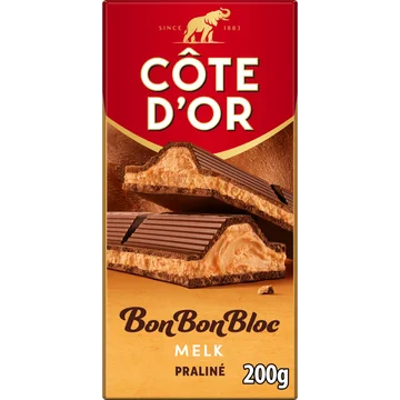 Côte d'Or BonBonBloc Chocoladereep Praliné Melkchocolade 200g