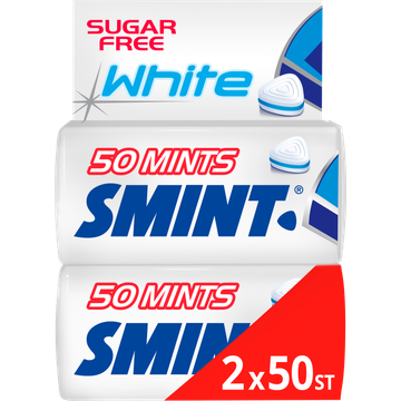 Smint White Peppermint Suikervrij 2 x 35 g