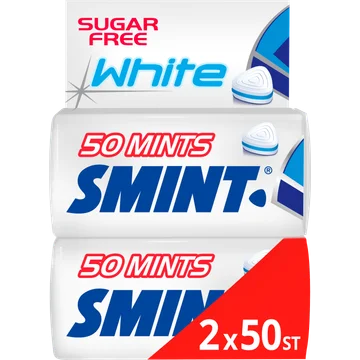 Smint White Peppermint Suikervrij 2 x 35 g