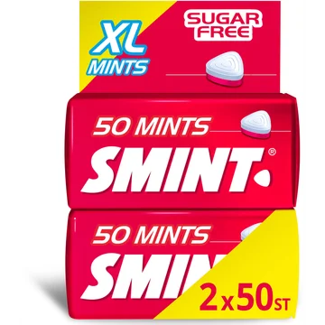 Smint XL Aardbei Suikervrij Duopack 2 x 50 stuks 