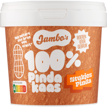 Jumbo's 100% Pindakaas Stukjes Pinda 1 kg