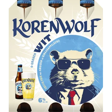 Gulpener Korenwolf 4-Granen Wit 6x300ML