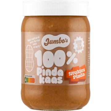 Jumbo's 100% Pindakaas Stukjes Pinda 600 g