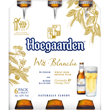 Hoegaarden Wit Witbier Flessen 6 x 30 cl