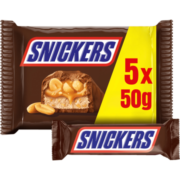Snickers Chocolade pinda caramel repen 5-pack