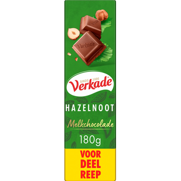 Verkade Hazelnoot Melkchocolade Voordeelreep 180 g