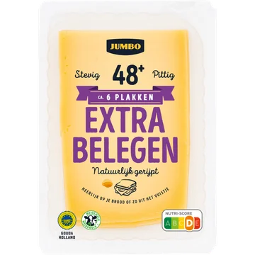 Jumbo Kaas Extra Belegen 48+ Plakken 190 g