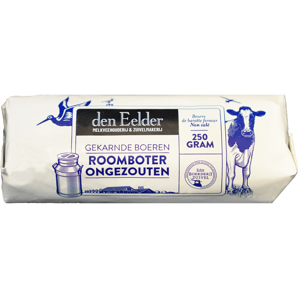 Den Eelder Gekarnde Boeren Roomboter Ongezouten 250g