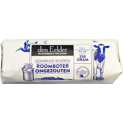 Den Eelder Gekarnde Boeren Roomboter Ongezouten 250g
