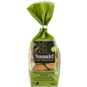 Smaakt Bio Cranberry-Chocolade Koekjes 175 g