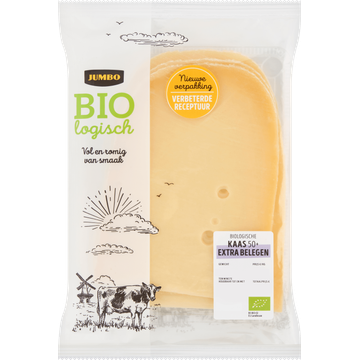 Jumbo Biologische Kaas Extra Belegen 50+ Plakken ca. 200 g