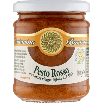 Venturino Bartolomeo Pesto Rosso met Extra Vierge Olijfolie (22,5%) 180 g