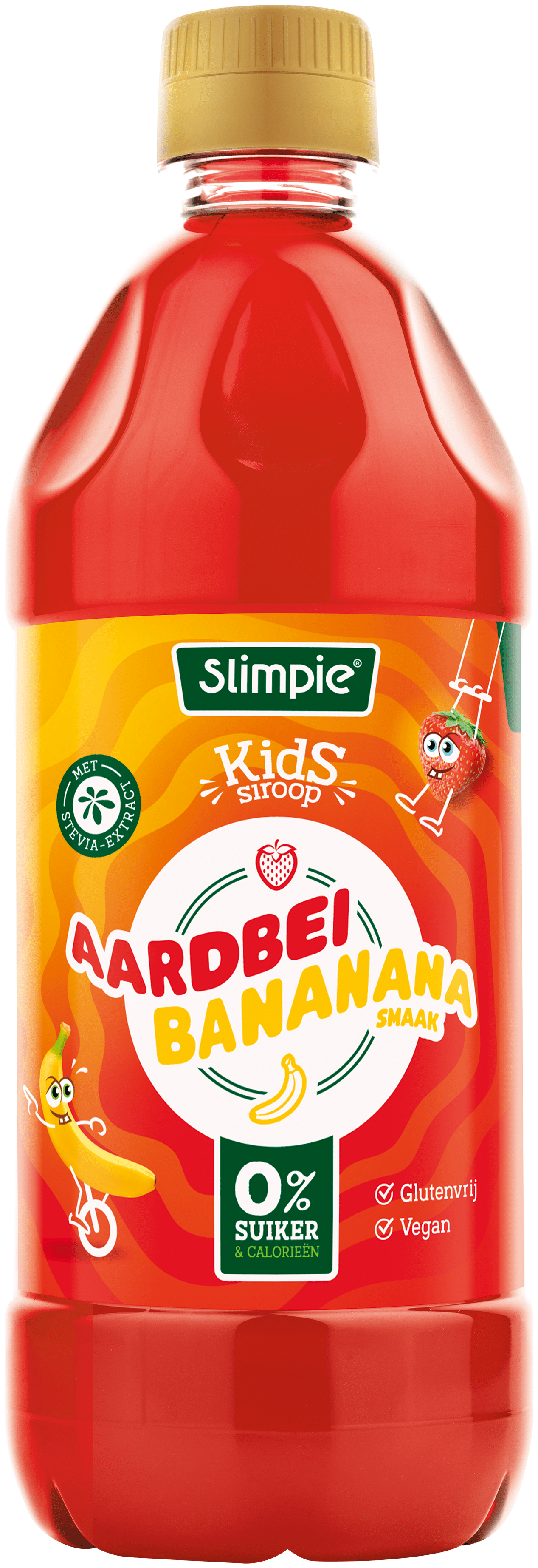 Slimpie Kids Siroop Aardbei Bananana Smaak 580 ml